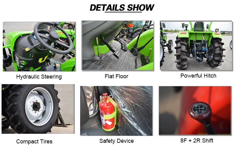 1004 High Quality 4WD Wheel Tractor 100HP Garden Tractor Farm Tractor Front Loader Backhoe Plough Trailer Agriculture Tractor