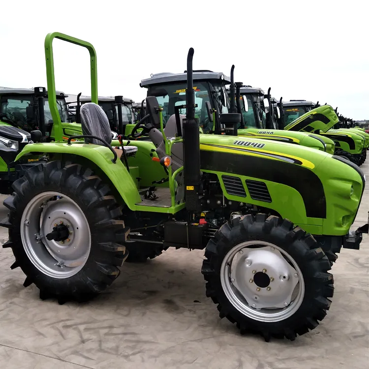 1004 High Quality 4WD Wheel Tractor 100HP Garden Tractor Farm Tractor Front Loader Backhoe Plough Trailer Agriculture Tractor