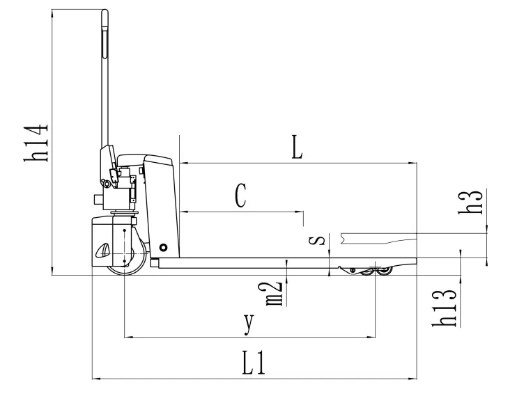 2.5 T 2500kg Cold Storage Warehouse Mini Electric Pallet Truck Semi-Electric Pallet Truck Battery Operated