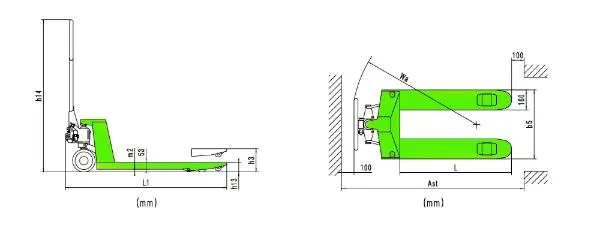 2500kg Hand Carry Pallet Truck Hand Manual Pallet Jack Truck Forklift