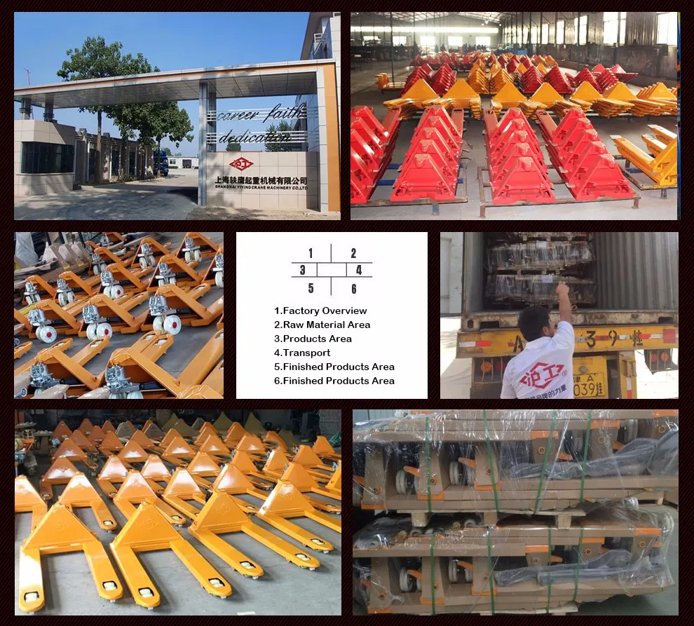 2ton 4400lbs 2000kg 1150*550 Nylon Wheel Hydraulic Hand Pallet Truck Manual Lifter