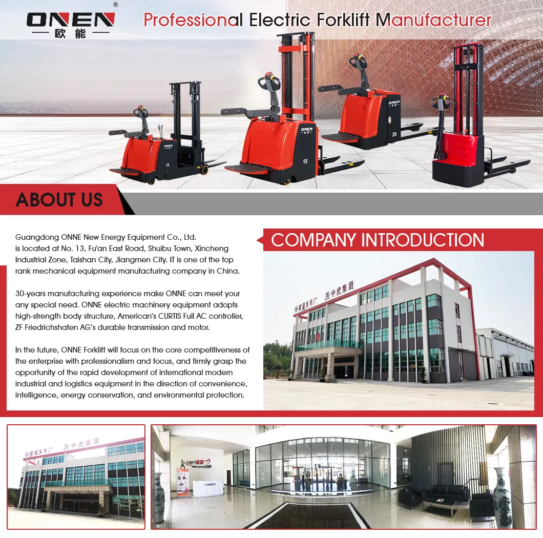 550*1150*1220mm /685*1220*75mm Li-ion Battery Onen Iron and Plastic Film Warehouse Electric Pallet Stacker