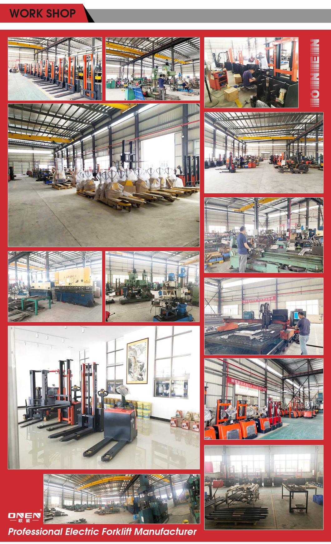 550*1150*1220mm /685*1220*75mm Li-ion Battery Onen Warehouse Stacker Electric Pallet Lifter