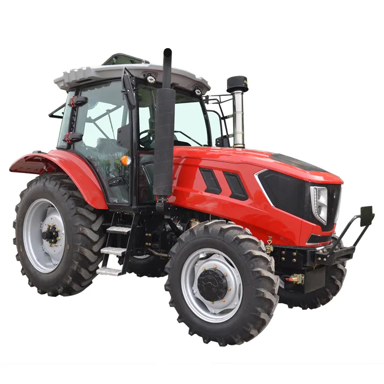 90HP 100HP 110HP 120HP 130HP 140HP 150HP 160HP Agriculture Wheel Farm Tractor with Front Loader Backhoe Plough Trailer