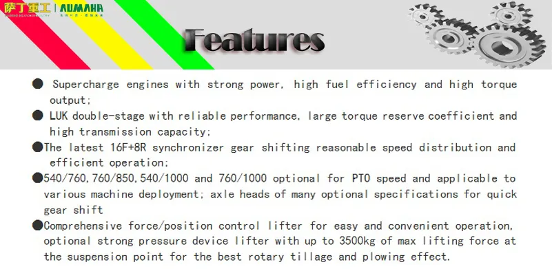 Agricultural 2WD/4WD Paddy-Field Transportion 110HP Wheel Tractor with Cabin