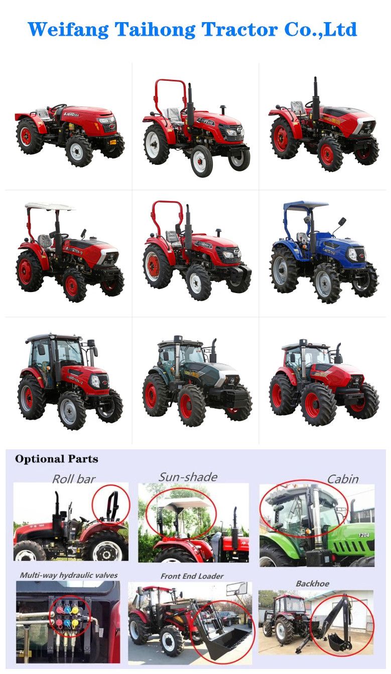 China Factroy Supply 30HP 4WD Mini Tractor Agricultural Walking Lawn Mower Wheel Farm Tractors