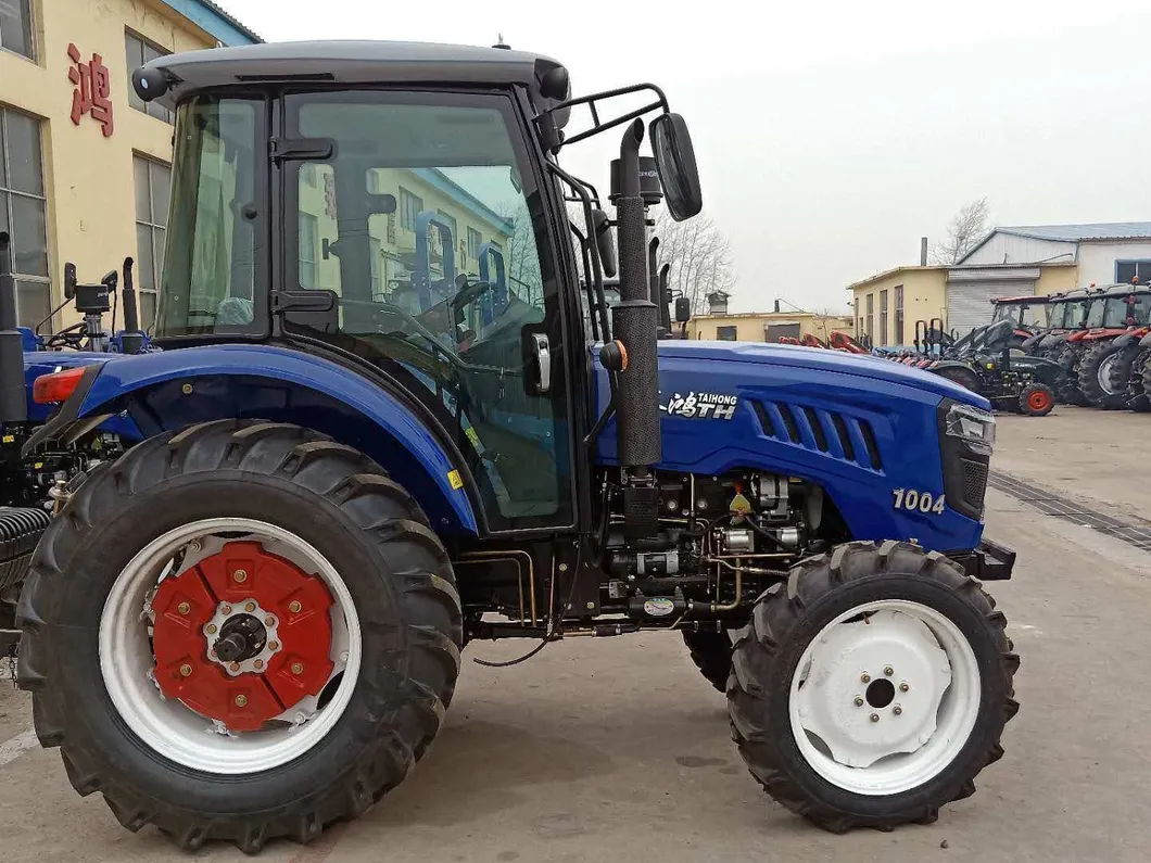 China Good Price Taihong Brand 100HP 4WD Farm Tractor with Paddy Tire and Cabin Th-1004