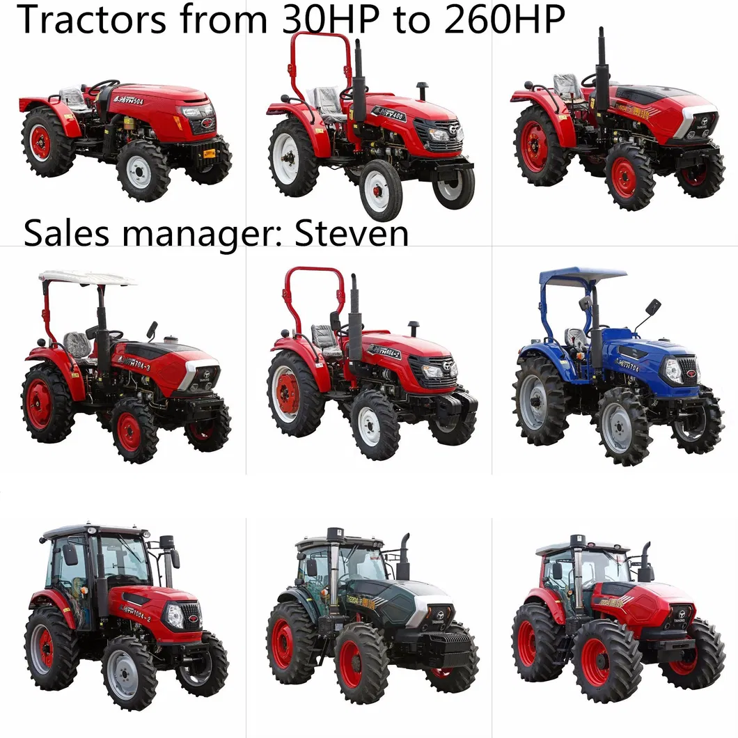 China Good Price Taihong Brand 100HP 4WD Farm Tractor with Paddy Tire and Cabin Th-1004