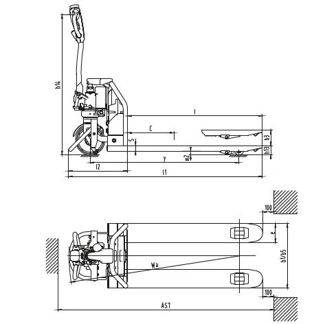 China Maufacturers New 1.5 Ton Lithium Battery Electric Mini Electric Pallet Truck for Material Handling/Warehouse/Forklift
