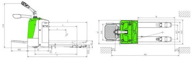 China Maufacturers New 2500 Kg High Electric Pallet Truck Jack Powered Pallet Truck Forklift for Material Handling/Warehouse/Dock