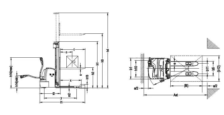 China Maufacturers New Full Electric Walkie Stacker 1.5 Ton Lifting Capacity 3m Lifting Height Electric Walkie Stacker/Forklift Truck for Warehouse/Automatic