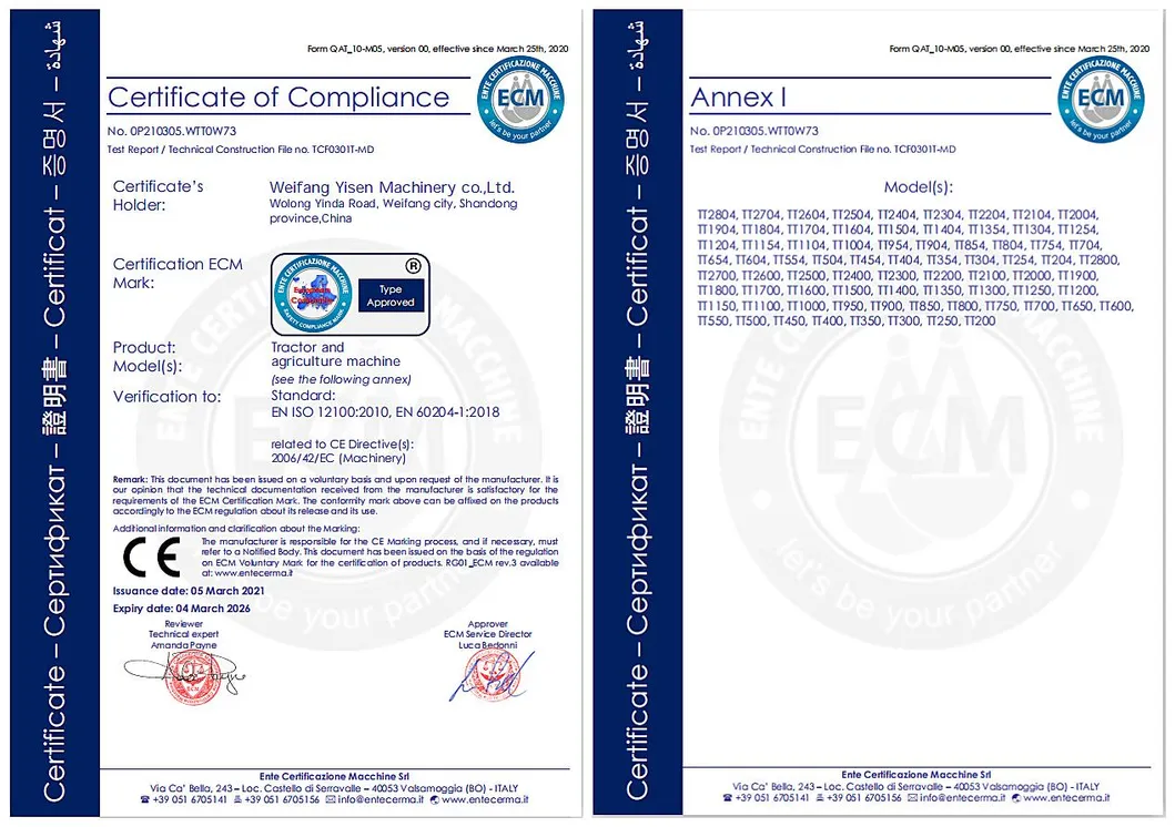 China Yisen Brand 100HP 4WD Ys-1004 Agricultural Tractor for Sale