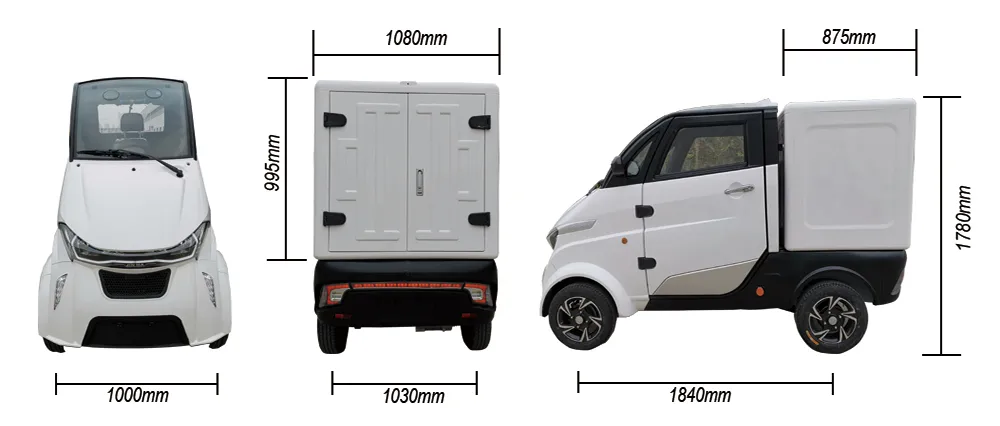 City Use 4 Wheel Electric Food Delivery Pickup for Europe