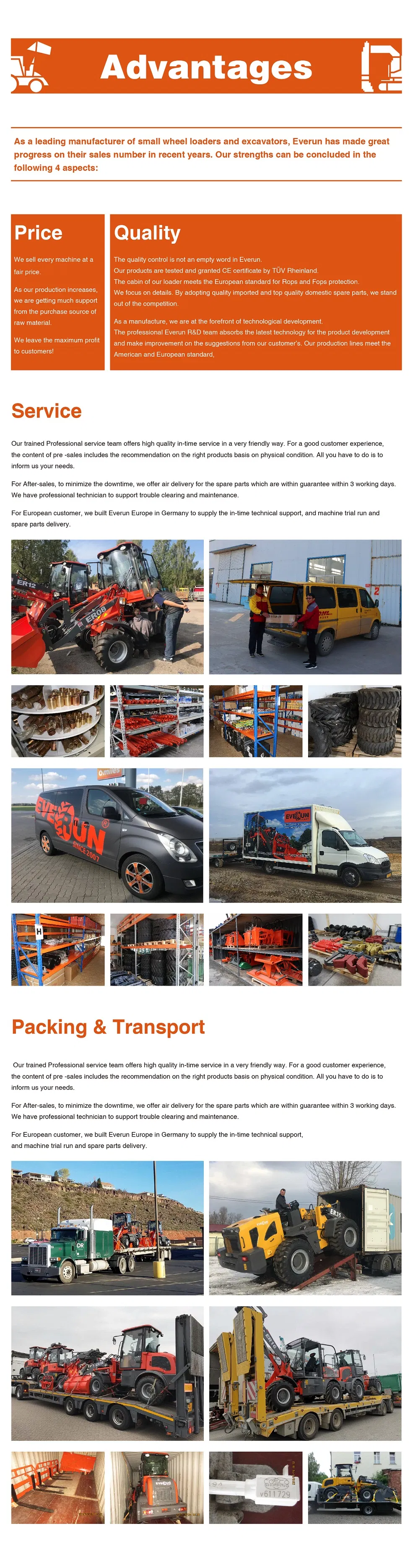 Everun Eref25 2.5ton Portable Electric Forklift From China Factory