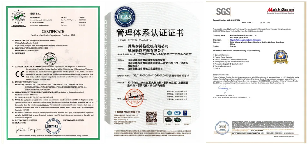 Factory Wholesales Tractors China 100 HP 4WD Diesel Farm/Farming Tractors Th 1004 Agricultural Tractors