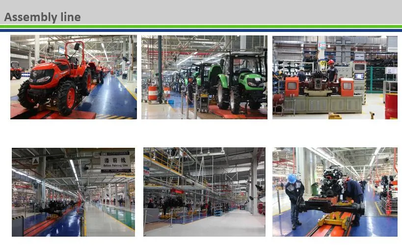 FL 1104 China Big Farm Tractor 4 Wheeled Diesel Garden Tractor with Front Loader and Backhoe