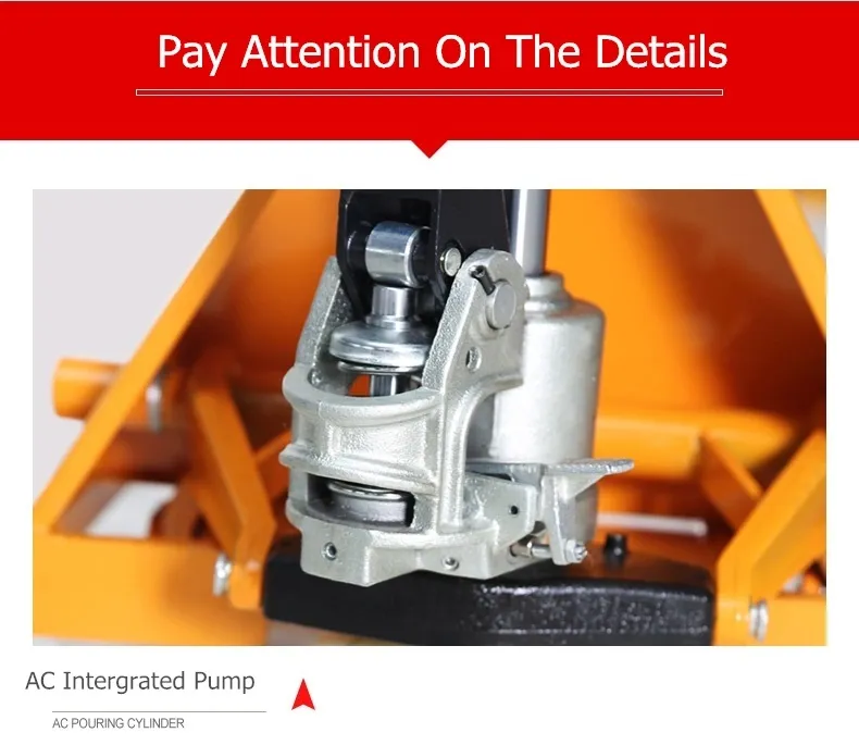 Hand Pallet Truck 2000 Kg with Nylon Wheel & Silver Pump 550*1150 M