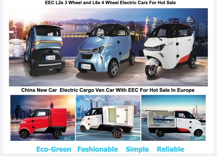 L6e Coc CCC Ce Approved 3000W Electric Car for Logistic