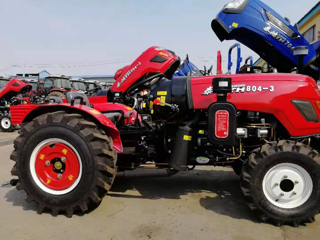 Low Profile China Tractor 80 HP Farm Tractor, 80 HP Wheel Compact, Agriculture Tractor, 804 Mini Tractor for Tiller, Garden, Orchard