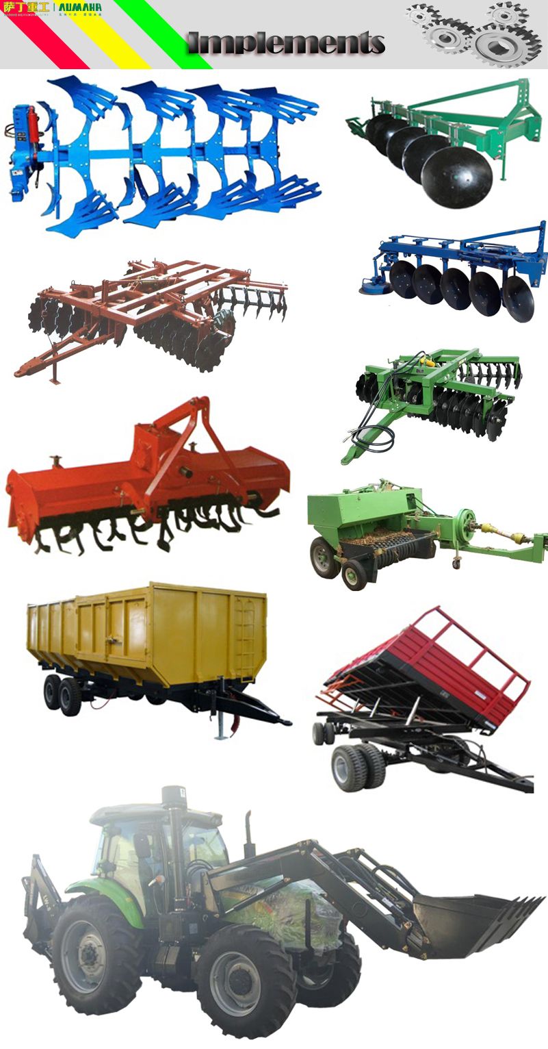 Sadin 4WD 90HP/100HP/110HP/115HP/120HP/125HP/130HP/140HP Paddy-Field Lawn Farm Orchard Agricultural Wheel Tractor