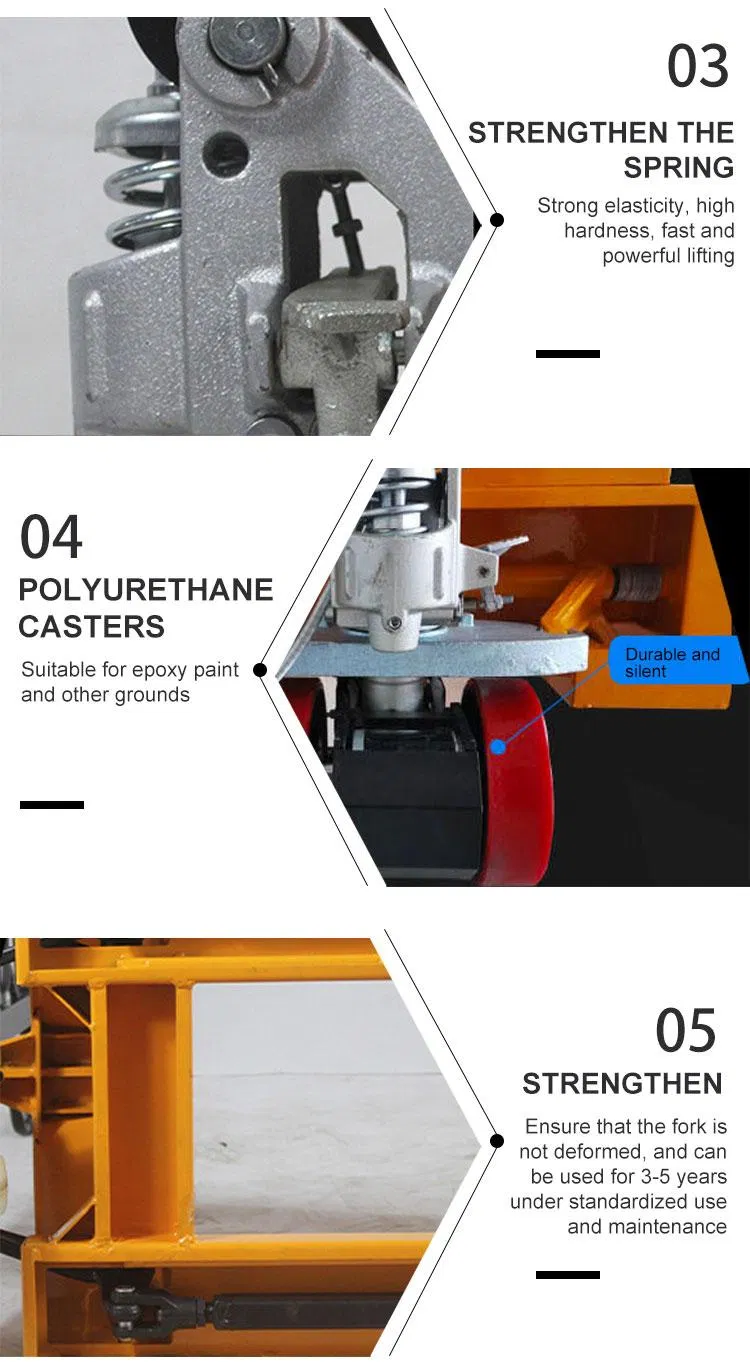 Toyo High Quality 2ton 3ton 1150*550 Hand Pallet Truck