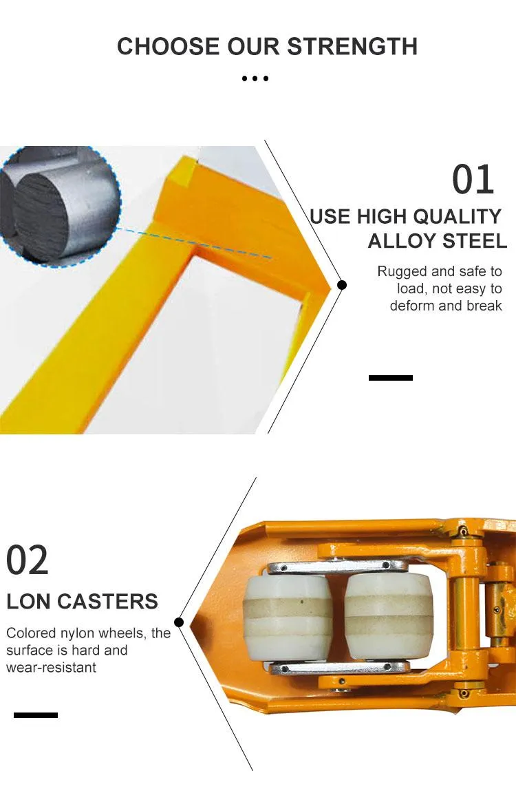 Toyo High Quality 2ton 3ton 1150*550 Hand Pallet Truck