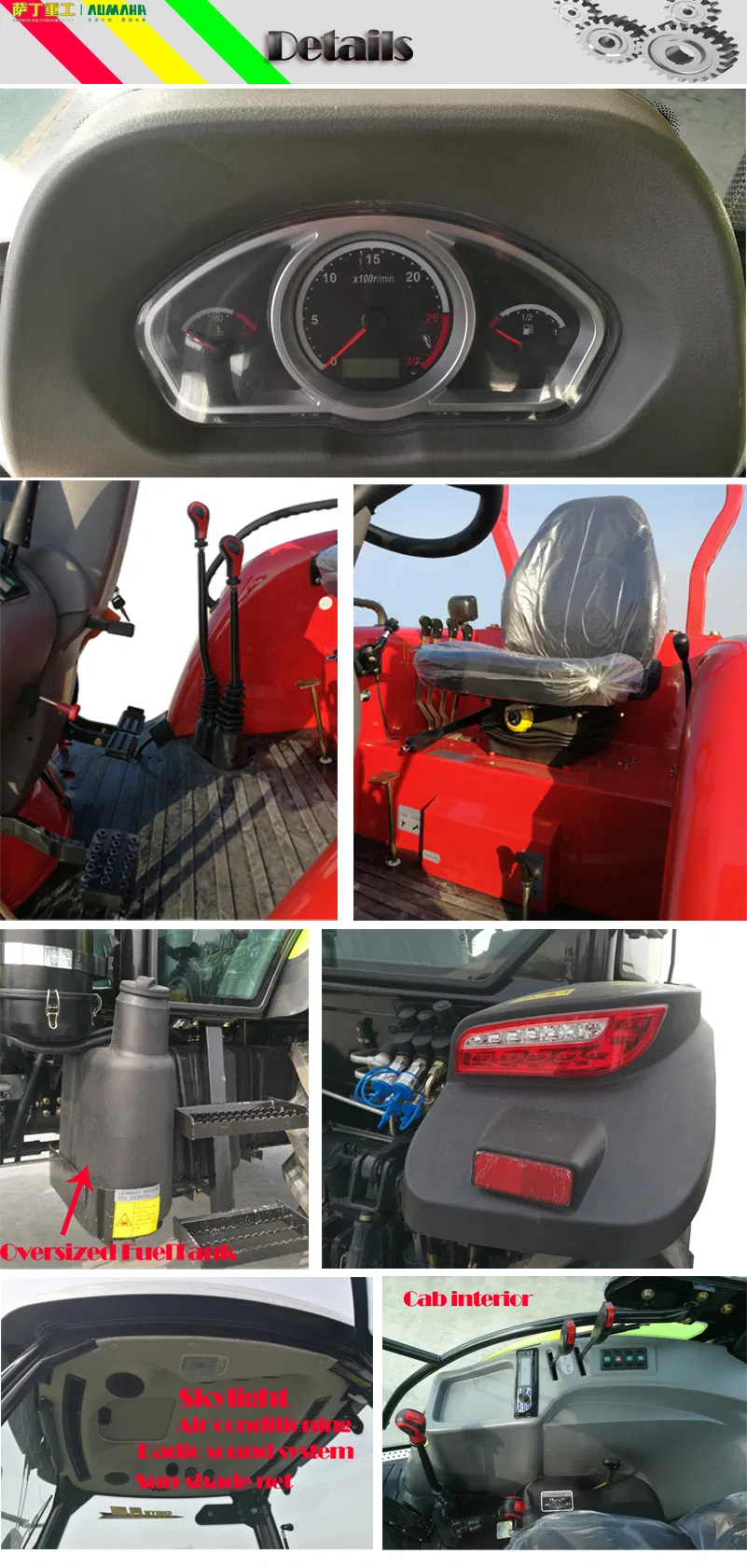 Wood Farm 80/90/100HP Paddy-Field Tractor Farm Agriculture Tractor